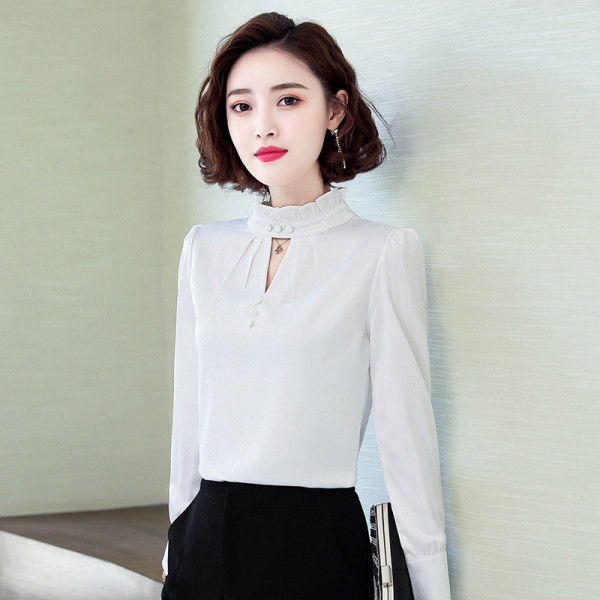 Naujo modelio moteriški marškiniai aukšta apykakle – keli modeliai