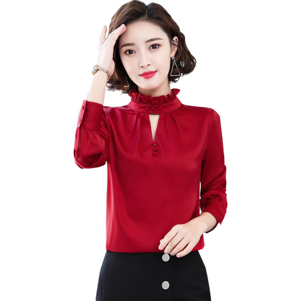 Naujo modelio moteriški marškiniai aukšta apykakle – keli modeliai