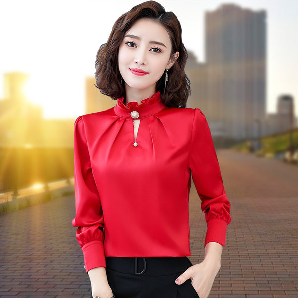 Naujo modelio moteriški marškiniai aukšta apykakle – keli modeliai