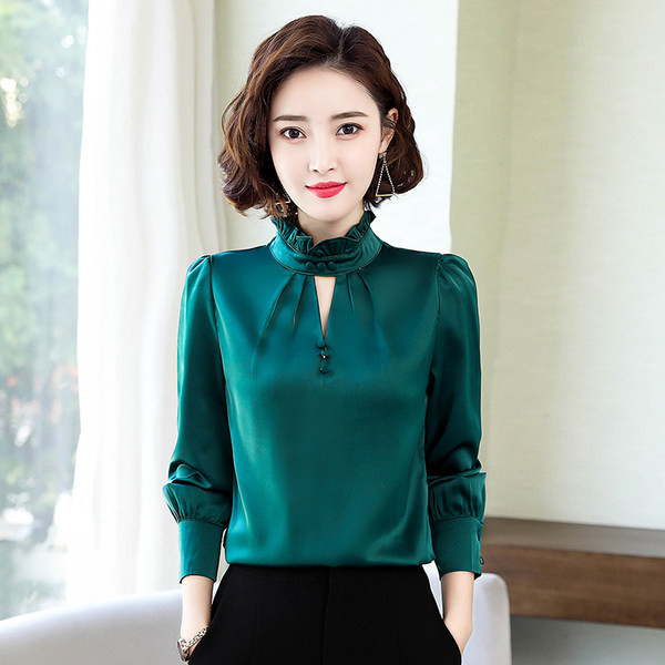 Naujo modelio moteriški marškiniai aukšta apykakle – keli modeliai