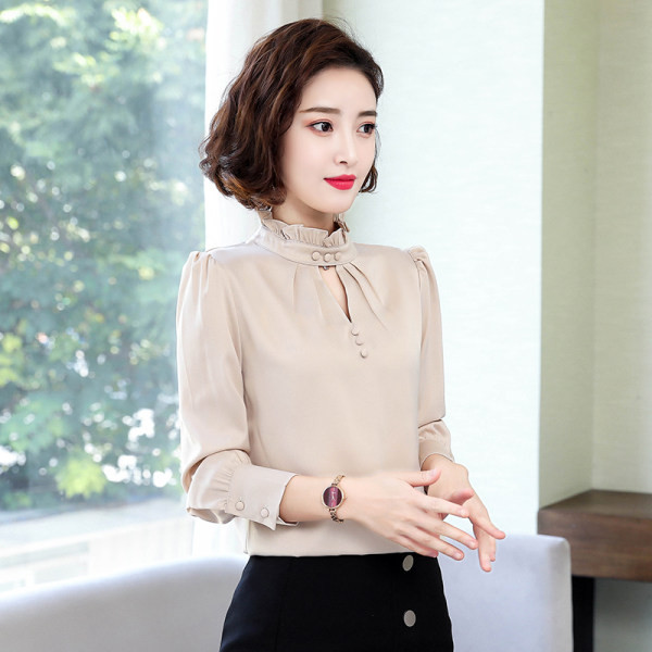 Naujo modelio moteriški marškiniai aukšta apykakle – keli modeliai