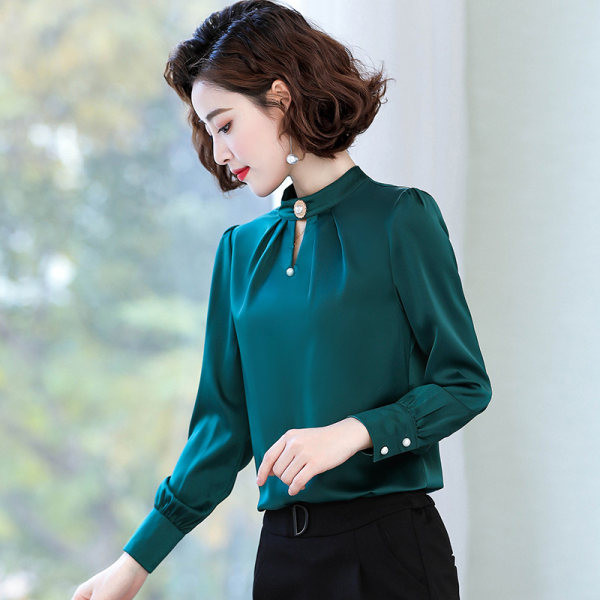 Naujo modelio moteriški marškiniai aukšta apykakle – keli modeliai