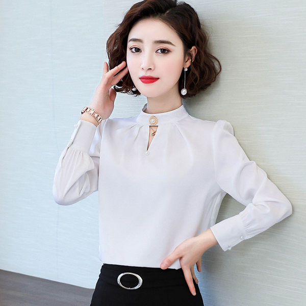 Naujo modelio moteriški marškiniai aukšta apykakle – keli modeliai