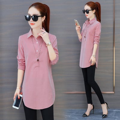 Naiste vabaaja särk klassikalise kraega