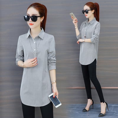 Naiste vabaaja särk klassikalise kraega