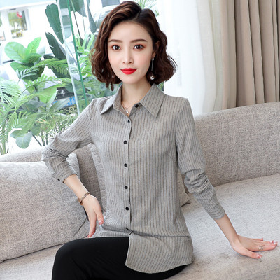 Női testhezálló gombos ing, hosszúkás modell