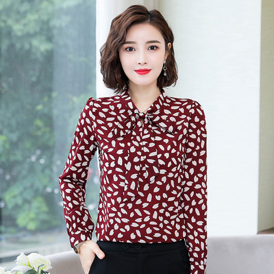 Moteriški marškiniai su leopardo raštu ir kaspinu