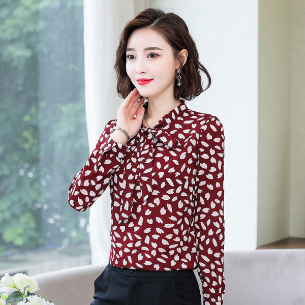 Moteriški marškiniai su leopardo raštu ir kaspinu