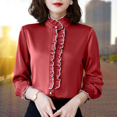 Moodne naiste lokkidega särk - kolm värvi