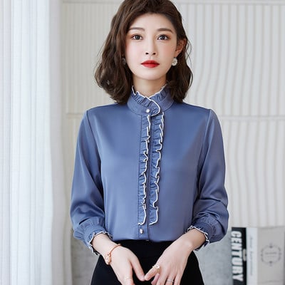 Moodne naiste lokkidega särk - kolm värvi