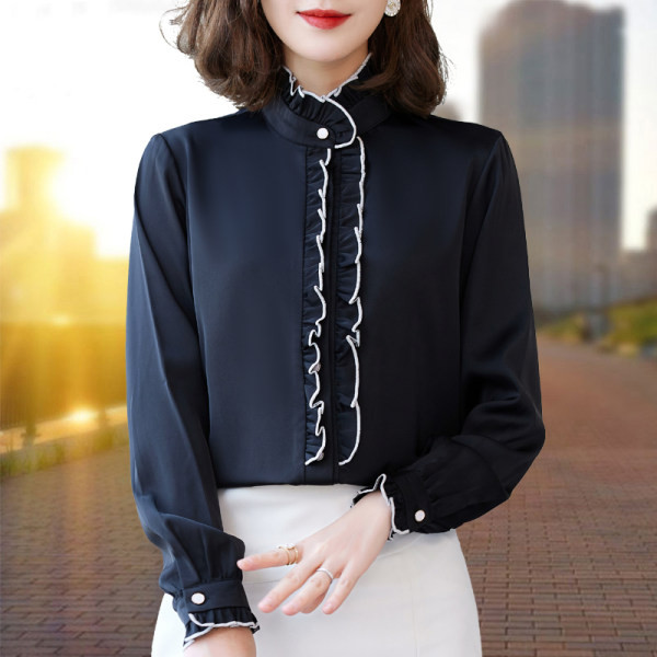 Moodne naiste lokkidega särk - kolm värvi