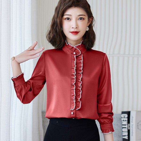 Moodne naiste lokkidega särk - kolm värvi