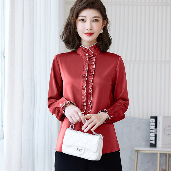 Moodne naiste lokkidega särk - kolm värvi