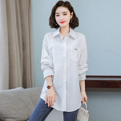 Laia mustriga naiste nööpidega särk