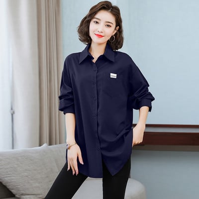 Laia mustriga naiste nööpidega särk