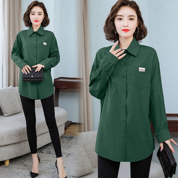 Laia mustriga naiste nööpidega särk