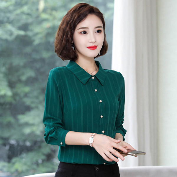 Modernūs moteriški marškiniai 3/4 arba ilgomis rankovėmis