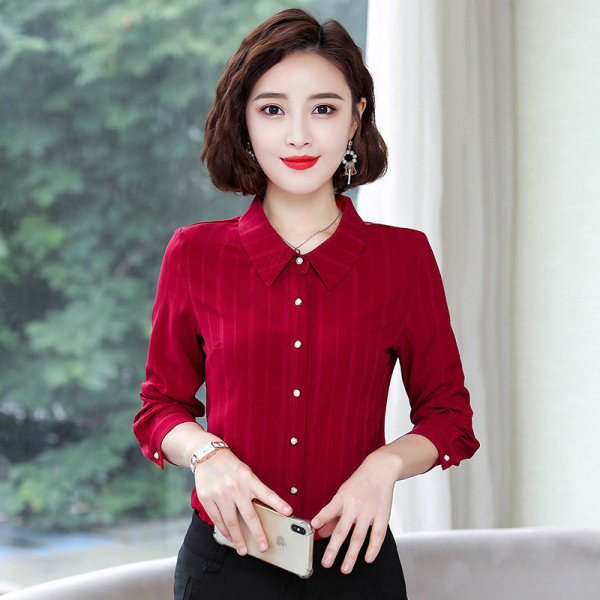 Modernūs moteriški marškiniai 3/4 arba ilgomis rankovėmis