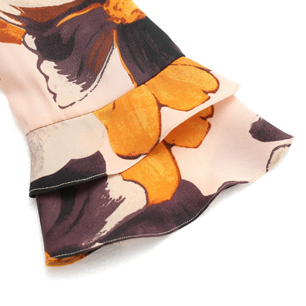 Női ing 3/4-es ujjal, virágos motívumokkal