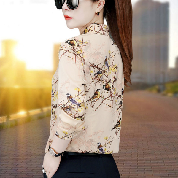 Naiste sügisene pikkade varrukatega kraesärk