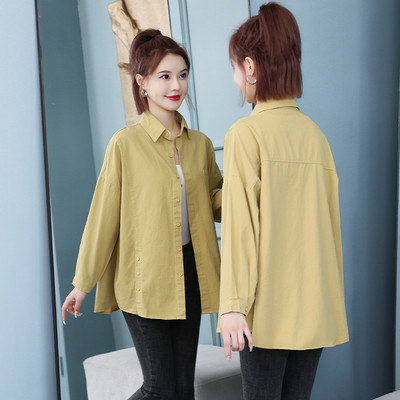 Ženska ležerna košulja dugih rukava širokog uzorka