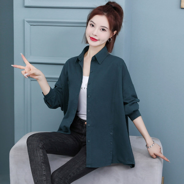 Moteriški laisvalaikio marškinėliai ilgomis rankovėmis plačių raštų