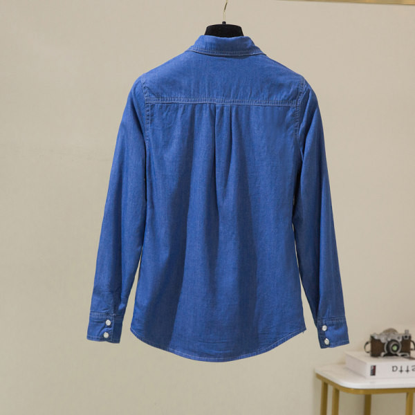 Sügis-talvine sooja voodriga teksasärk