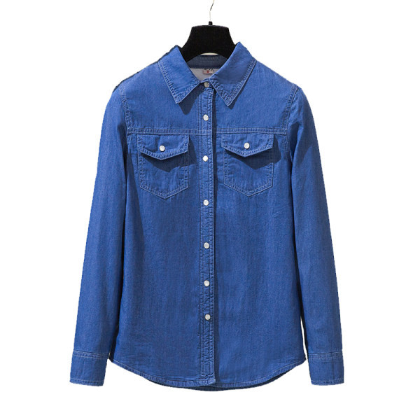 Sügis-talvine sooja voodriga teksasärk