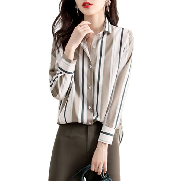 Juhuslik triibuline nööbiga särk