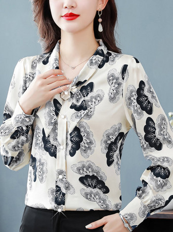Νέο μοντέλο γυναικείο πουκάμισο με κορδόνια και μακρύ μανίκι
