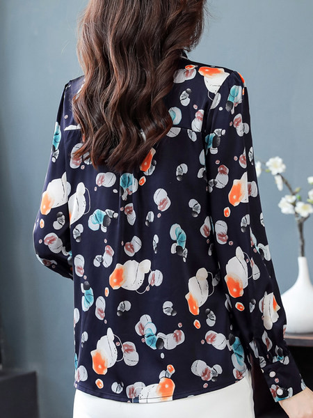 Naujo modelio moteriški marškiniai su raišteliais ir ilgomis rankovėmis