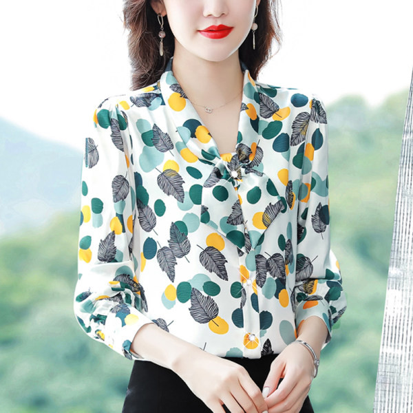 Naujo modelio moteriški marškiniai su raišteliais ir ilgomis rankovėmis