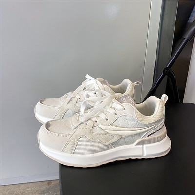 Moteriški sportbačiai iš eko odos ir tinklinio audinio