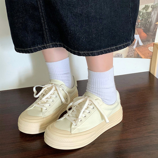 Naiste vabaaja kõrge kontsaga nööriga tossud