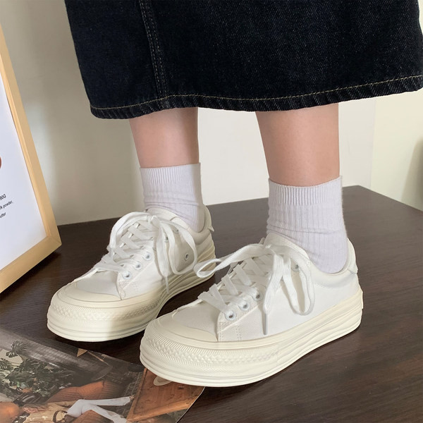 Naiste vabaaja kõrge kontsaga nööriga tossud