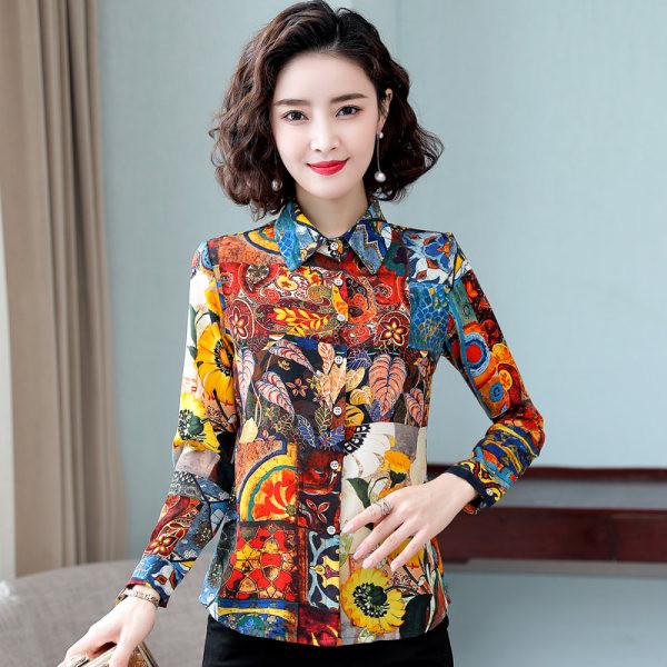 Virágos motívumú női ing