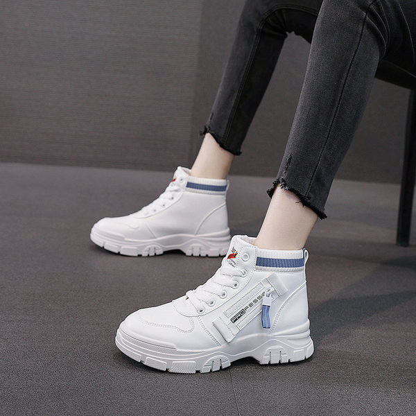 Női eko bőr tornacipő boka magassággal