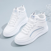 Női tornacipő eko bőrből bokáig magas modell