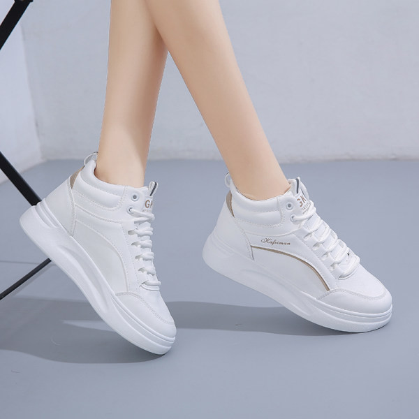 Női tornacipő eko bőrből bokáig magas modell