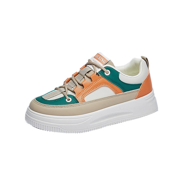 Új modell színes eko bőr tornacipő lapos talppal