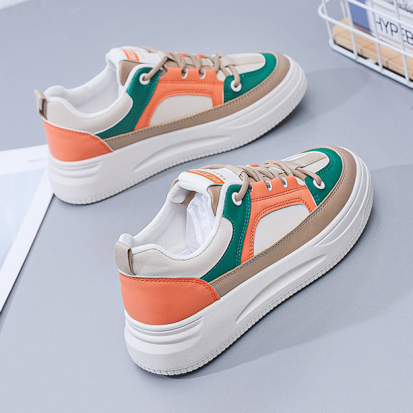 Új modell színes eko bőr tornacipő lapos talppal