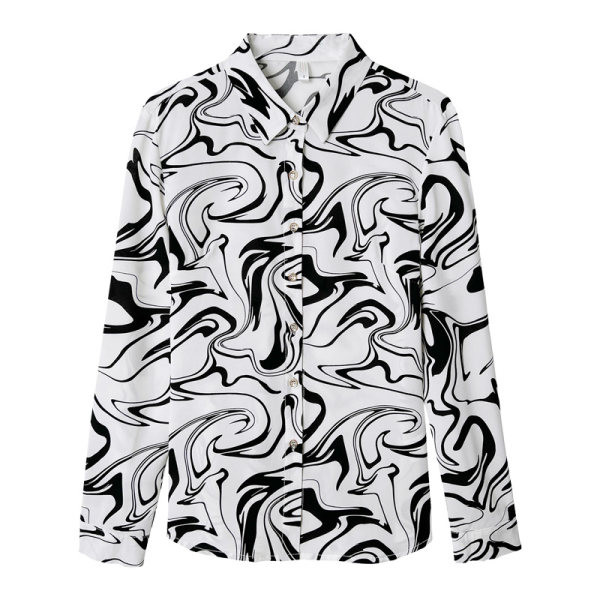 Modern női ing klasszikus gallérral, új modell