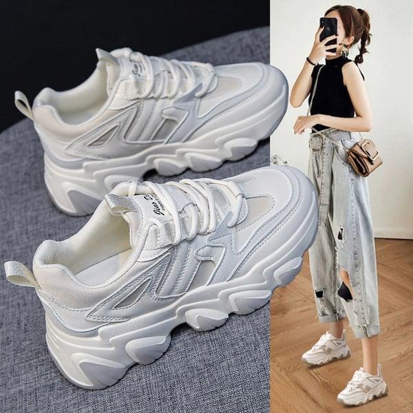 Moderne kožne tenisice s natpisom i vezicama