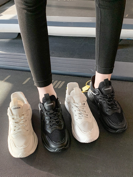 Αθλητικά sneakers από οικολογικό δέρμα και πλέγμα