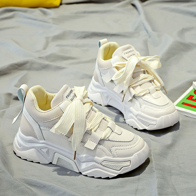 Adidași la modă din piele ecologică cu șireturi și logo