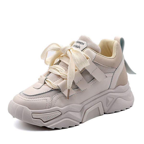 Adidași la modă din piele ecologică cu șireturi și logo