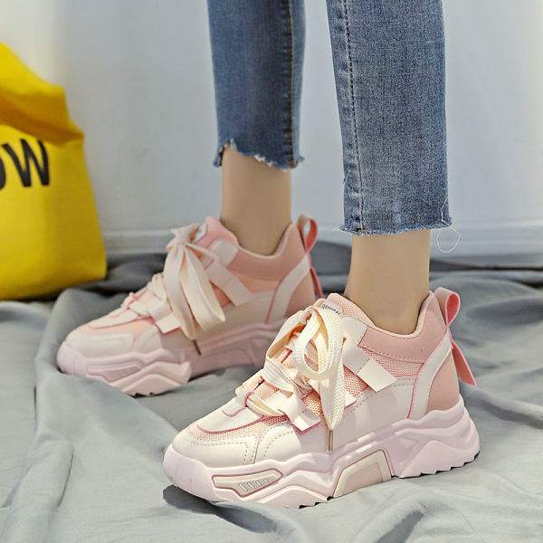 Adidași la modă din piele ecologică cu șireturi și logo