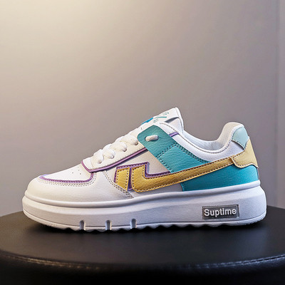 Madingi moteriški odiniai sportbačiai plokščiu padu