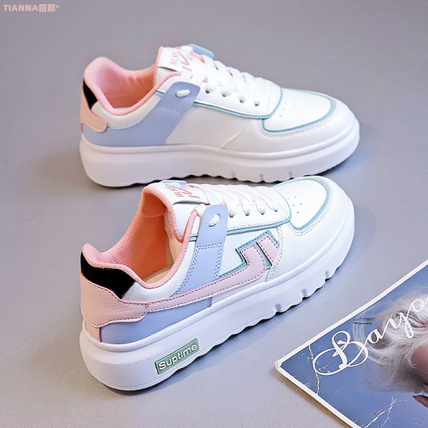 Madingi moteriški odiniai sportbačiai plokščiu padu