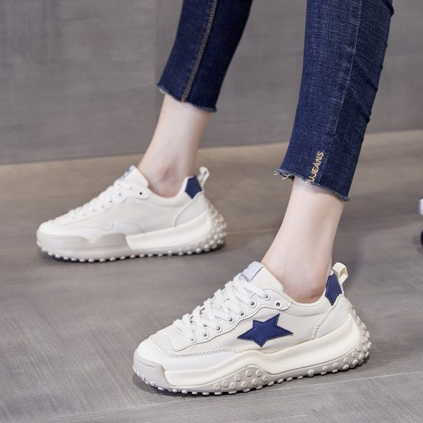 Női öko bőr tornacipő durva talppal